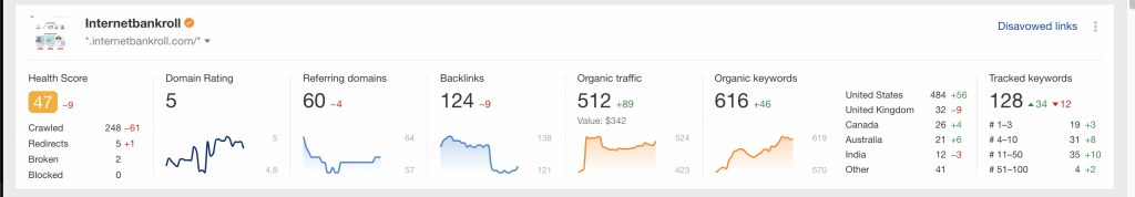 internet bankroll ahrefs project